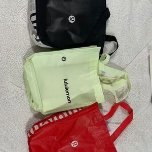 Lululemon Athletica Tote Trio - Black, Green, Red